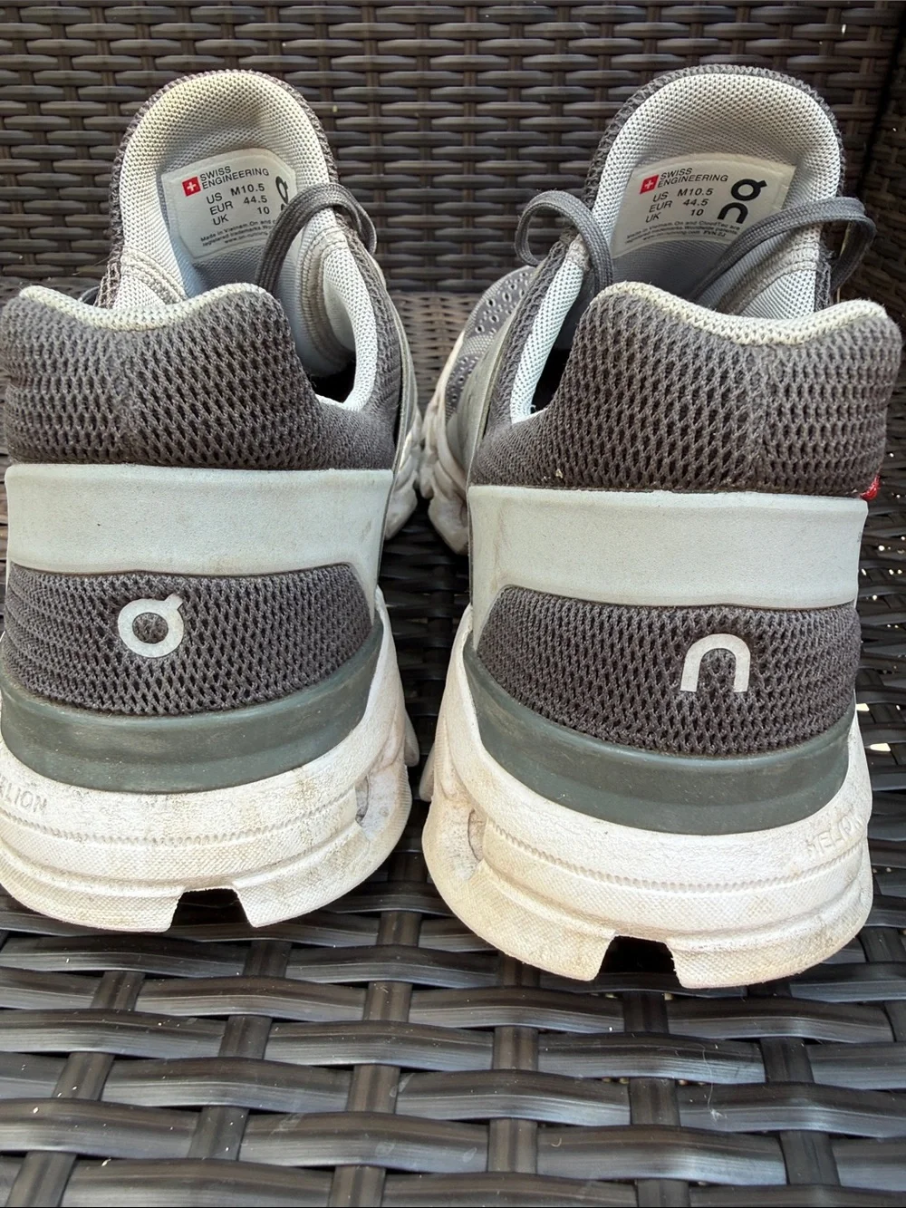 On Running Cloud Men's Athletic Shoes in Grey and Light Grey